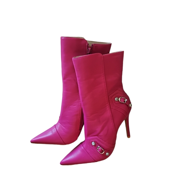 PrettyLittleThing Shoes Pretty Little Thing Hot Pink Boots Poshmark